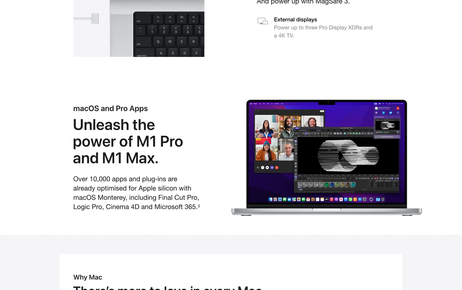MacBook Pro M1 Pro 2021 16 inch with 10-Core CPU and 16-Core GPU, 1Tb SSD - Silver
