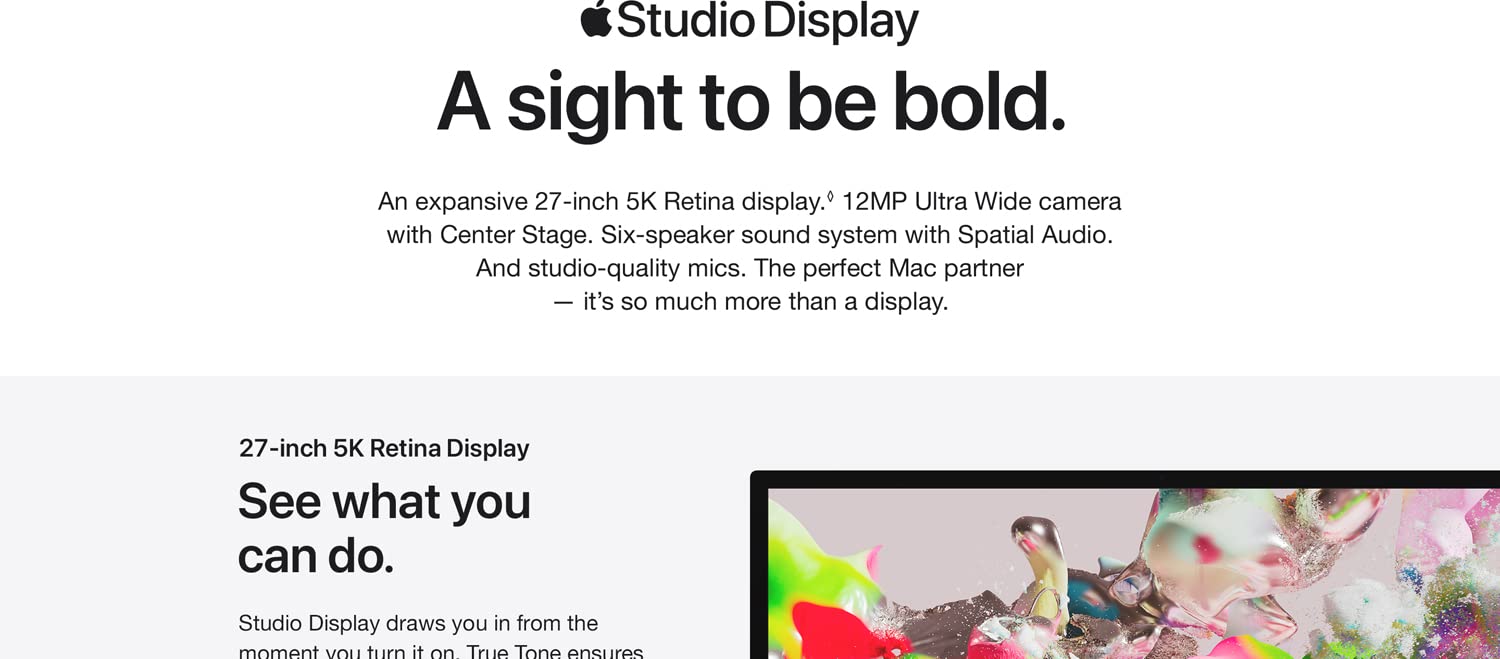 Apple Studio Display 27" 5K Retina Monitor